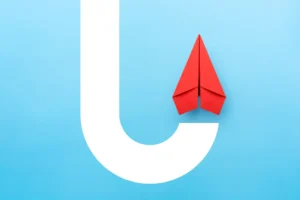 Economic,Recovery,,Growth,And,Development,With,Red,Paper,Plane,Flying