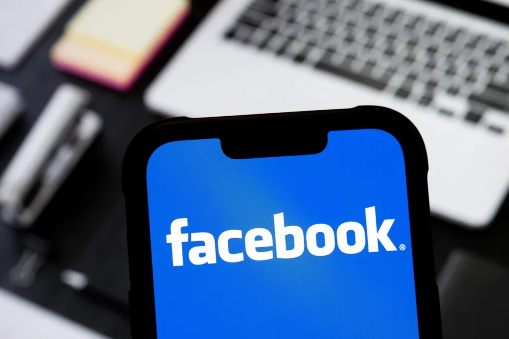In this photo illustration, a Facebook logo is seen