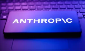 The Anthropic logo appears on a smartphone screen in this photo illustration in Ontario, Canada, on March 5, 2026