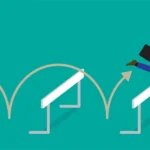 Businessman Jumping Over Hurdles