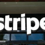 STRIPE sign on headquarters building of startup technology company providing online payment processing for internet businesses
