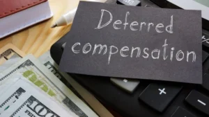 Deferred compensation is shown on the conceptual photo using the text