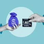 Artificial intelligence AI chip investment boom, rising demand for semiconductors and machine learning technology, human trading money for processor, digital economy growth and tech market expansion