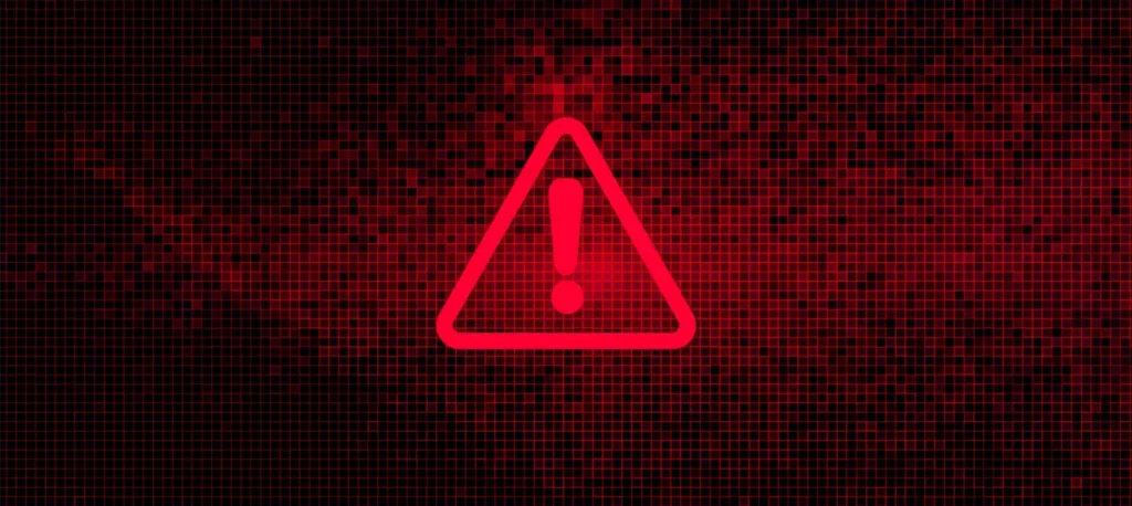 Abstract Red Background with Binary Code. Malware, or Hack Attack Concept