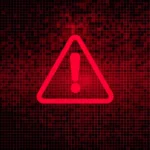 Abstract Red Background with Binary Code. Malware, or Hack Attack Concept