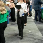 Jobseekers at at a careers fair in North Carolina, US.