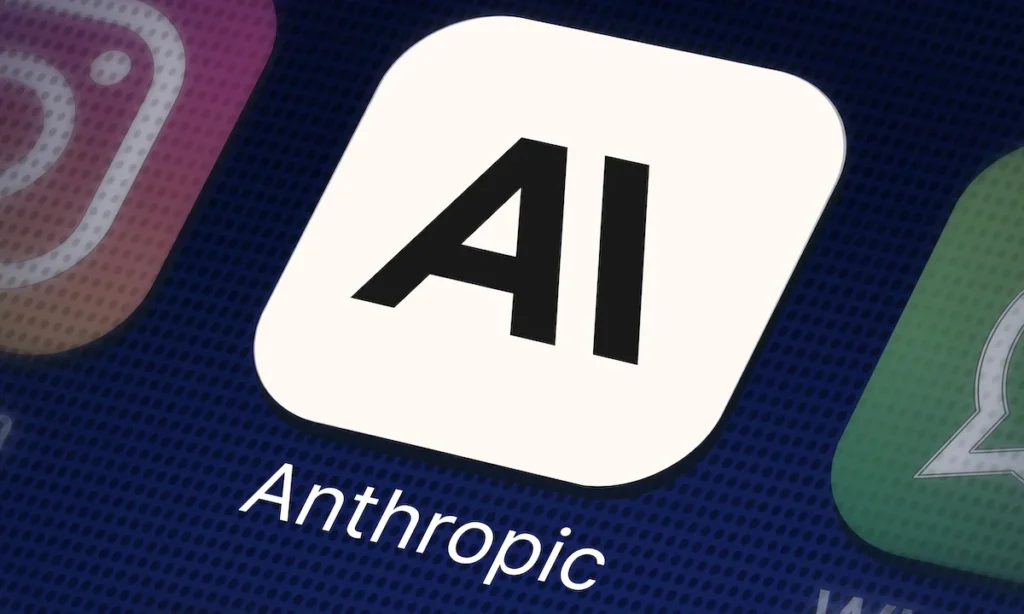 Anthropic Company logo on the smartphone