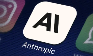 Anthropic Company logo on the smartphone