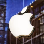 Apple Logo Signage, Apple Store Retail Flagship Storefront Sign, Brompton Road, Knightsbridge, Central London, England, United Kingdom, April 2025