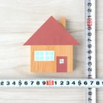 House object and tape measure, measuring house size images