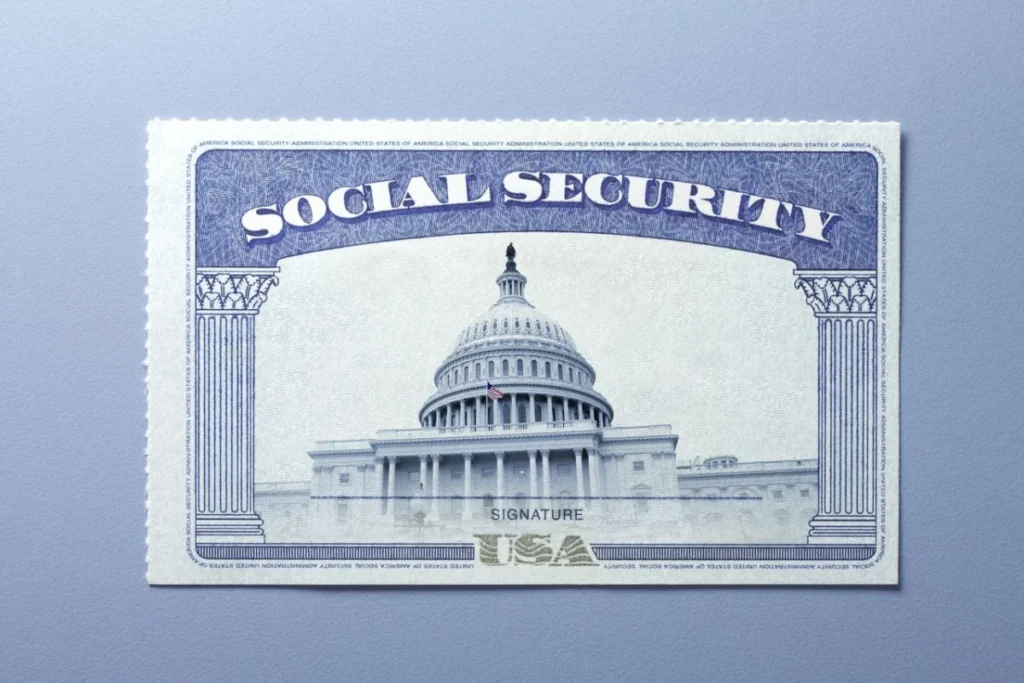 Social Security Card And U.S. Capitol Building