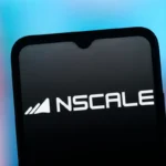 In this photo illustration, the NScale Global logo is seen