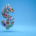 Dollar icon from medical pills,concept signs and symbols